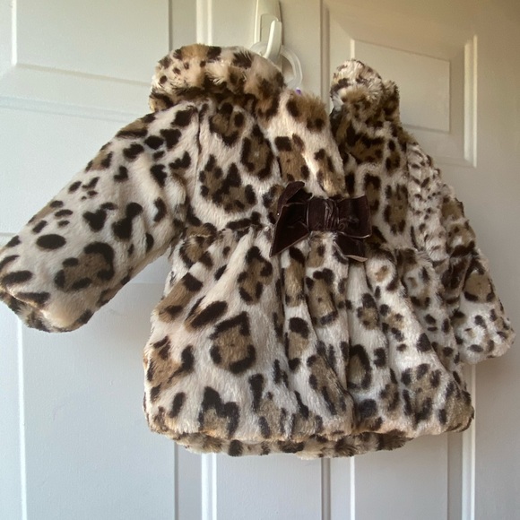 leopard print coat for baby girl